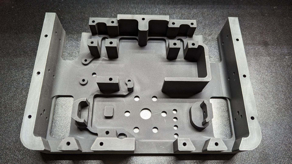 SSP CNC machined robot chassis and replacement parts made from UHMW plastic and composite materials