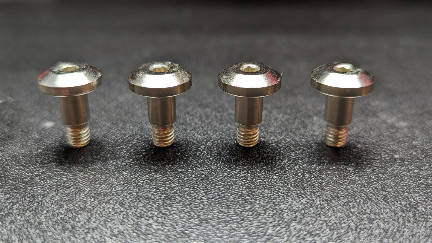 Flanged Head 6mm x 8mm Alloy Steel Shoulder Bolts, 4 Pack