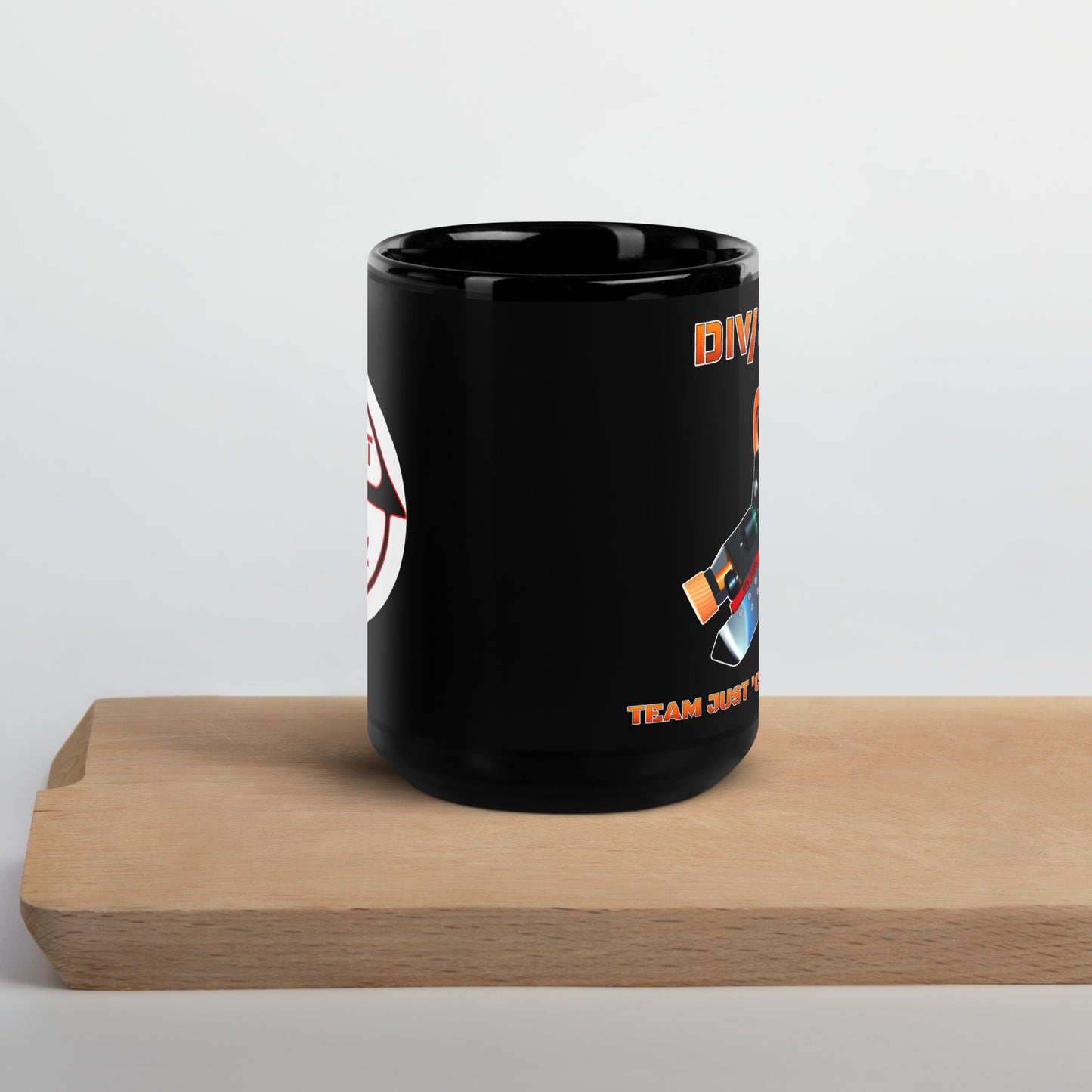 Division Cutter Blade Black Glossy Mug