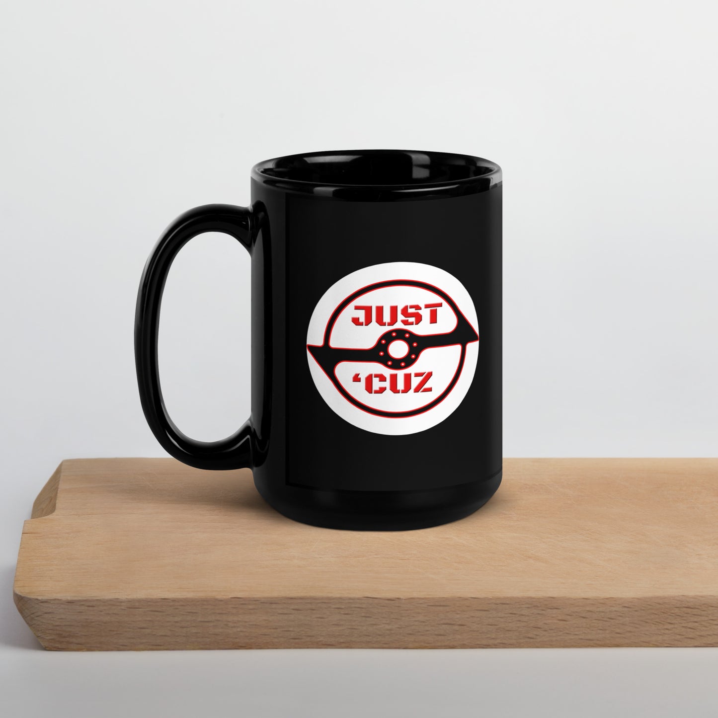 Division Cutter Blade Black Glossy Mug