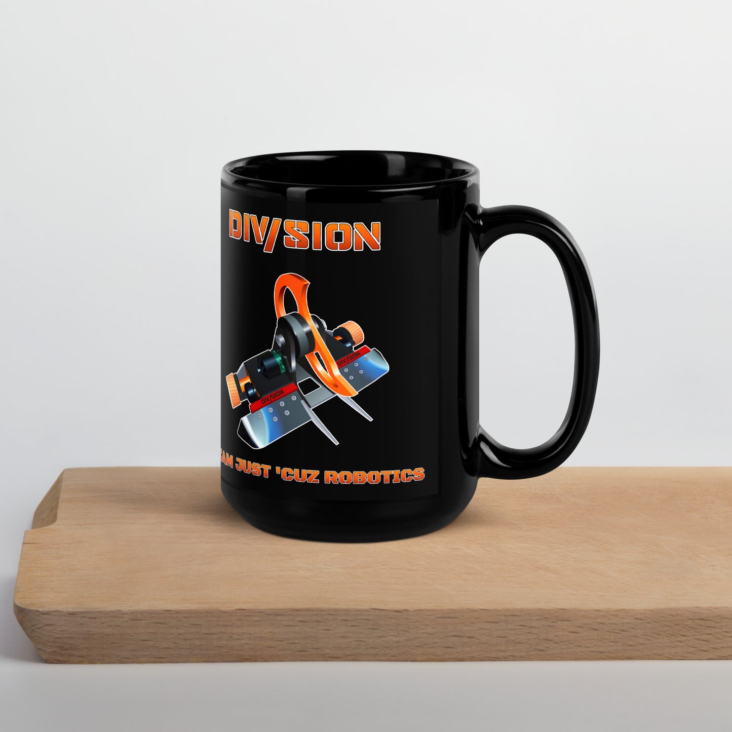 Division Cutter Blade Black Glossy Mug