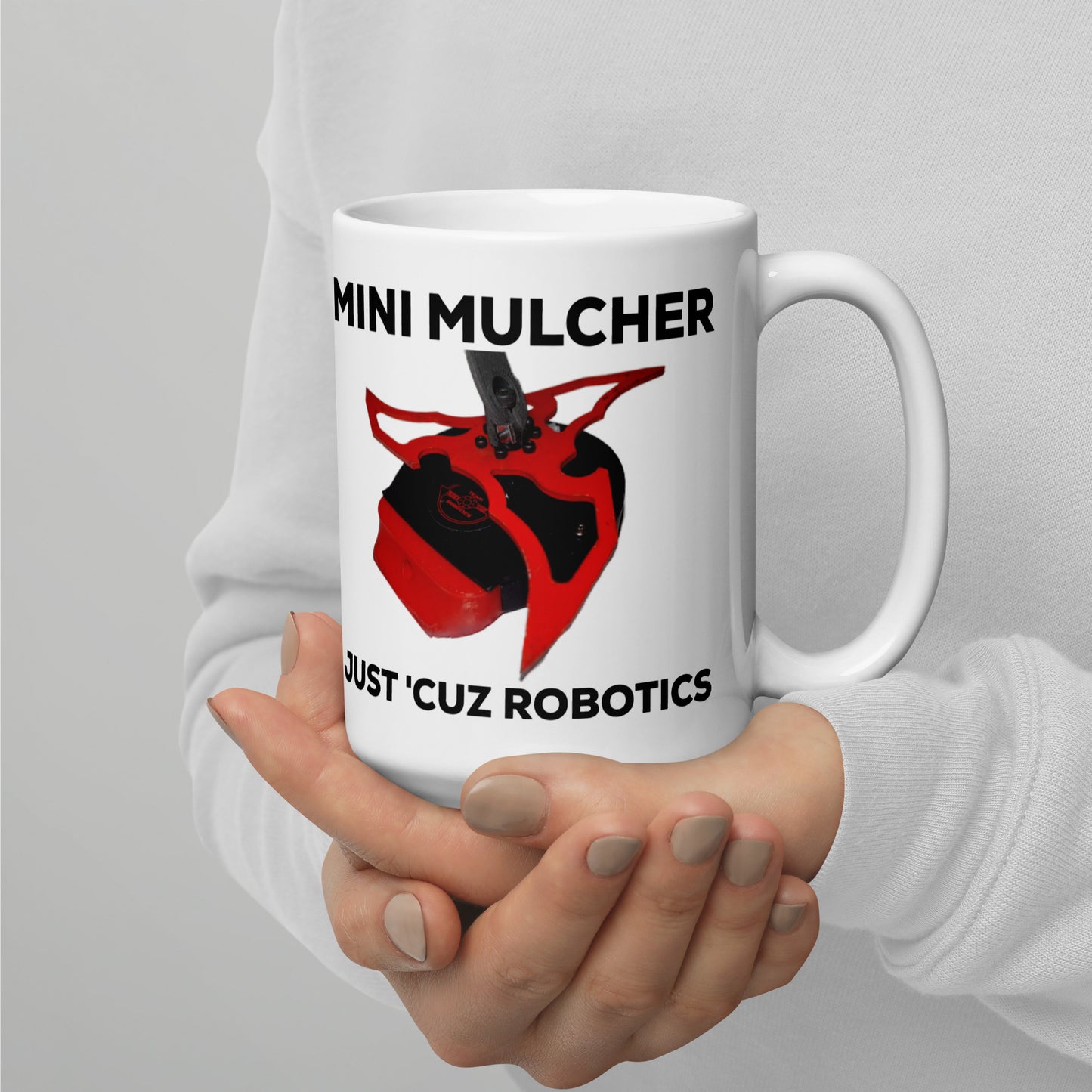 Mini Mulcher White glossy mug