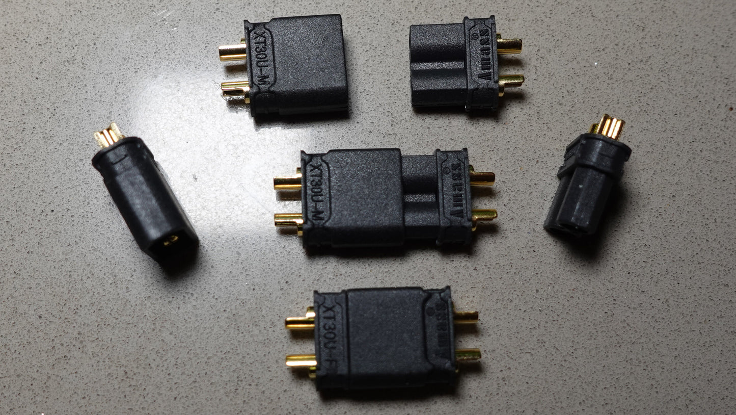 XT30U Connectors, 4 pairs - for PD Boards
