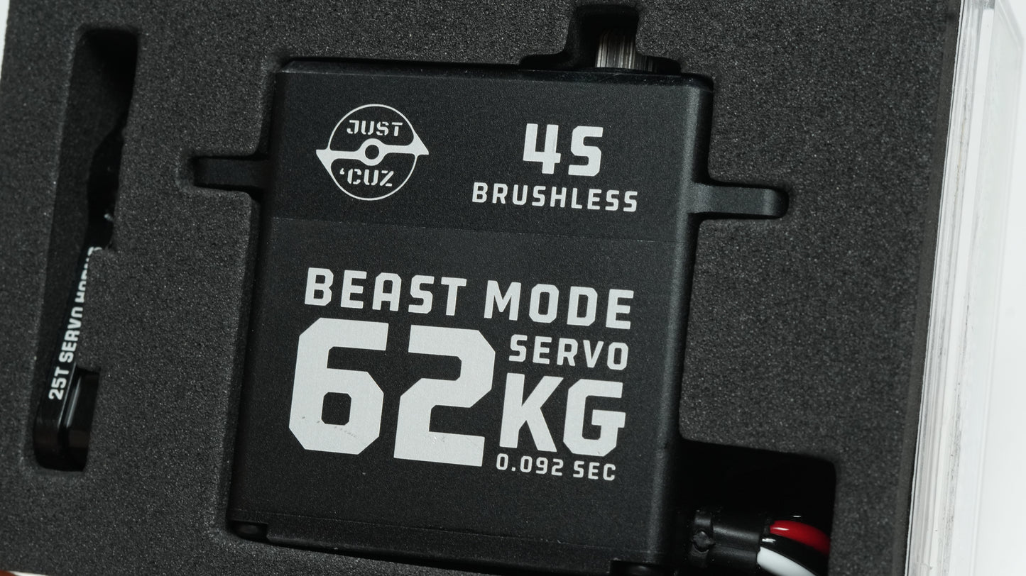 Beast Mode Servo - Super Fast 4S 62kg-cm True 200 Degree