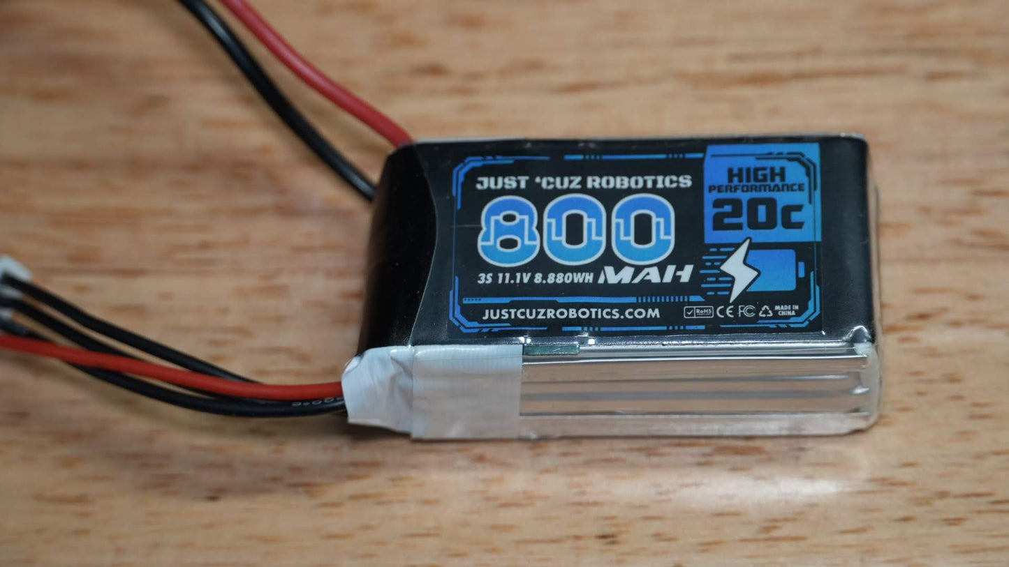 3S 11.1V 800mAh 20C LiPo Battery