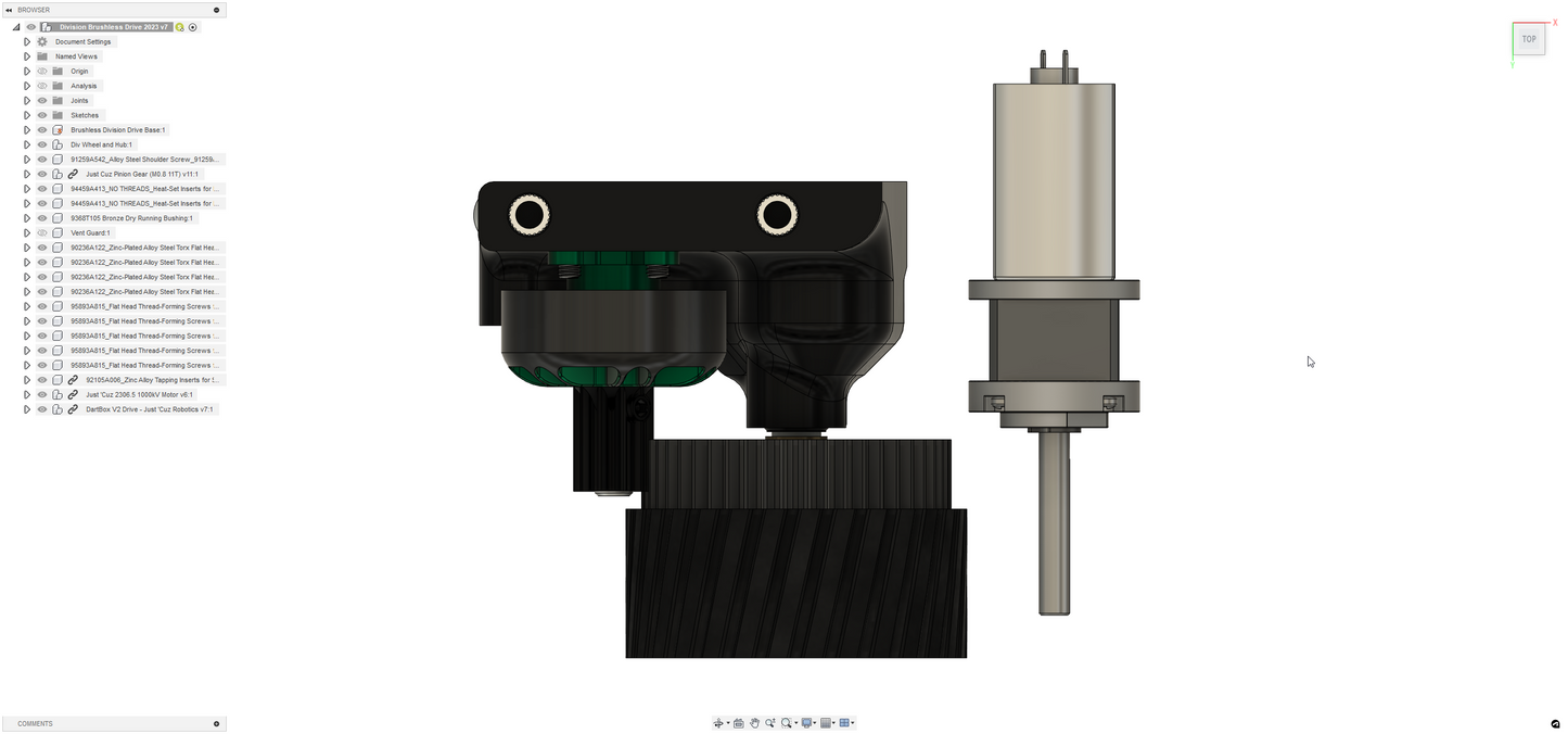 Division Brushless Gear-Drive CAD Design