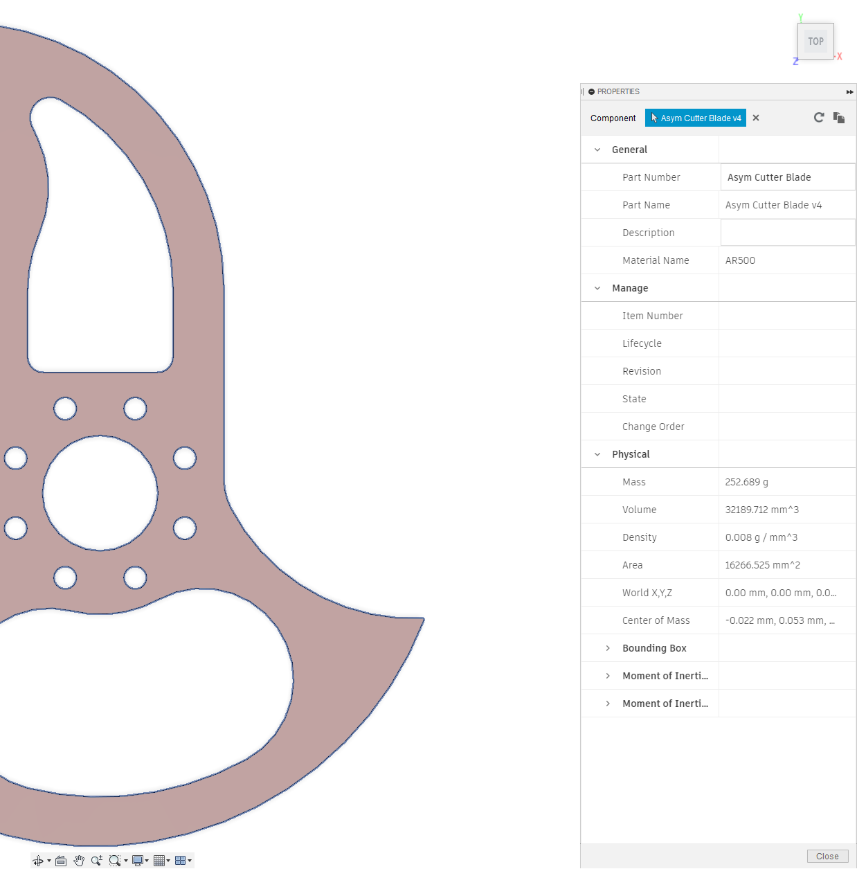 Cutter Blade CAD Design (Division's Signature Weapon!)