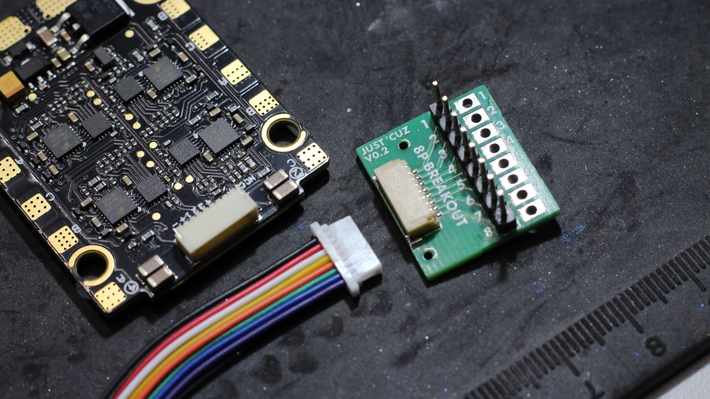 JST 8pin 1mm Pitch Breakout Board - Easy Wiring for 4-in-1 ESCs