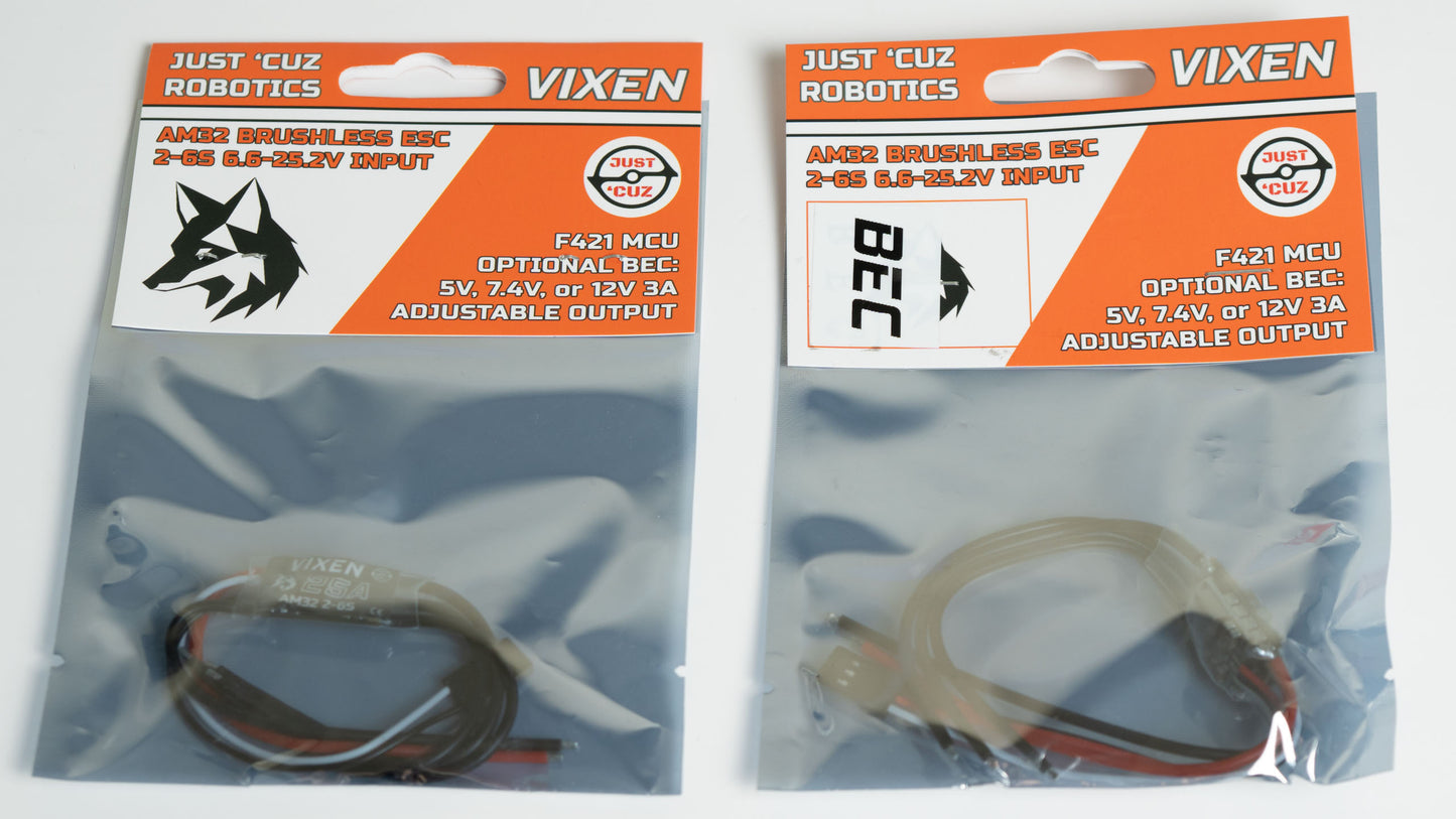 Vixen Nano AM32 ESC - Peak Budget Brushless with BEC Option