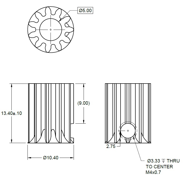 Pair of Gears: 11 Tooth, Mod 0.8, 5mm Bore, Hardened Steel (32 pitch)