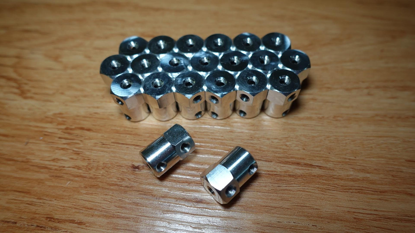 12mm Hex Hubs Pair, 4mm Bore (for DartBox & More)